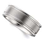 Dura Tungsten Mens 8mm Tungsten Wedding Band Ring featuring a 14K 