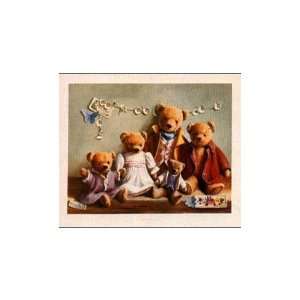 Teddies With Daisy Chain Poster Print