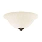 Emerson LK77ORB White Linen Glass Light Fixture with Oil Rubbed Bronze 