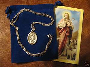 Wonderful St. Florian Saint Medal with 24 inch Necklace  