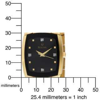 Mens Bulova Diamond Dial Gold Bracelet Watch 97F60  
