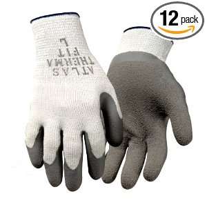   Gray Latex Coated Insulated, Extra Large (12 Pack)