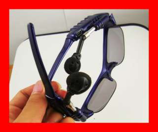 2GB 2G Sunglasses Sun Glasses MP3 Player +Case Blue  