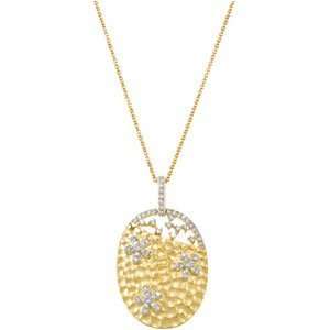  14K YELLOW GOLD PLATED Cubic Zirconia Necklace With 2 Extender 