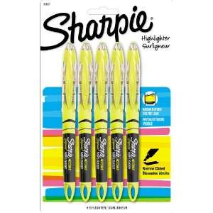 : Sharpie Accent Liquid Pen Style Highlighters, 5 Yellow Highlighters 