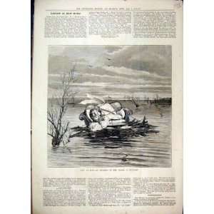   1879 Floods Hungary Woman Chair Floating Water Print