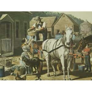  Currier & Ives Print Preparing for Market 510: Everything 
