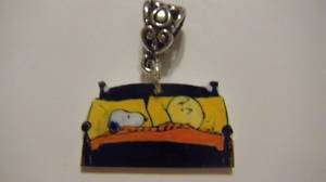 Charlie Brown and Snoopy Pendant resting charm adorable  
