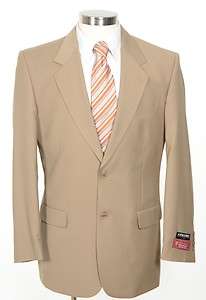 NWT NEW Tan Armanno Uomo 34S 2piece Mens Suit SHARP  