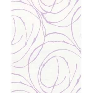 Purple Swirls on White Wallpaper in Just Kids