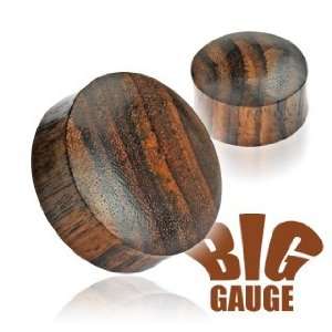  Solid Organic Sono Wood Saddle Plugs 5/8 (16mm)   Sold as 