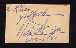 1950 DUKE ELLINGTON Jazz Icon Beautiful Autograph  