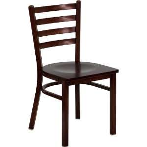   Back Metal Restaurant Chair Wood Seat:  Home & Kitchen
