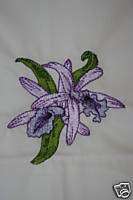 Orchid Machine Embroidered Pillowcases U Choose Design  