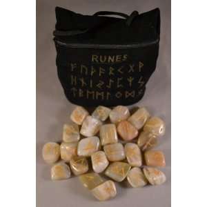  Moonstone Rune Stones With Black Carry Bag Everything 