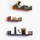   Shaped Leather Wall Shelf / Bookshelf / Floating Shelf (Set of 3