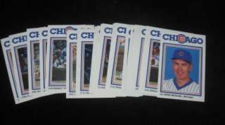 1987 Chicago Cubs 26 Card David Berg Set, Greg Maddux RC, Ryne 