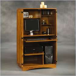 Harvest Mill Collection Abbey Oak Computer Armoire 042666606585  