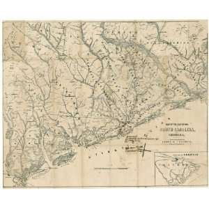   Map Map of the seat of war, in South Carolina, and Georgia.: Home