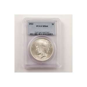  1922 Peace Dollar Certified MS64 Toys & Games
