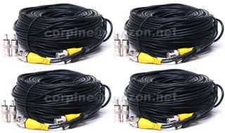 Package include (4) 150ft Video Cable, BNC RCA Connectors