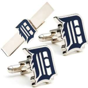  Detroit Tigers Baseball MLB Cufflinks with Matching Tie Bar 