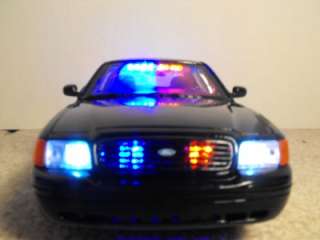 18 Undercover Black Police Car W/ Lights Custom Ford Slicktop  