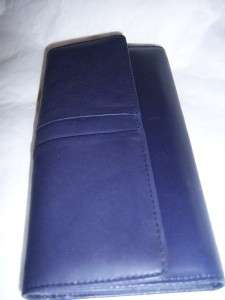 Beautiful Rolfs Purple Leather Checkbook Wallet  