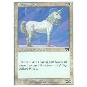    Magic the Gathering   Regal Unicorn   Sixth Edition Toys & Games