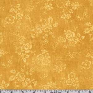  Tonal Flower Texture Gold Fabric By The Yard Arts, Crafts & Sewing