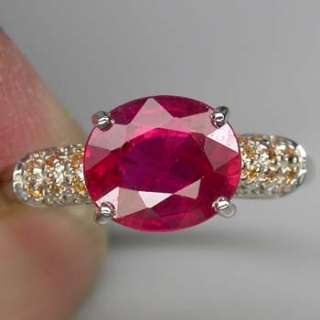 ENCHANTING TOP PINK PINK RUBY MAIN STONE 3 CT. SAPPHIRE 925 SILVER 