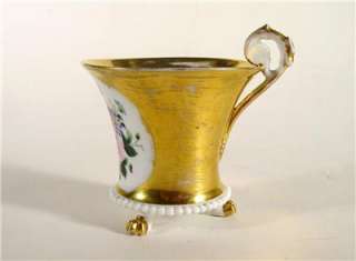 Rare Antique Imperial Russian Porcelain Cup Footed Gilt  