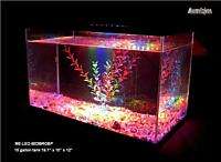 Color LED Floor Fish Tank Aquarium Lighting & Power  