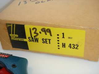STANLEY HANDYMAN H432 SAW SET FOR HAND SAWS WOODWORKING  