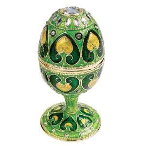 17 century Replica Russian Faberge Style Enameled Egg:  