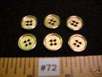 Nice Heavy Gold NEW Sewing BUTTONS Large Holes #72  