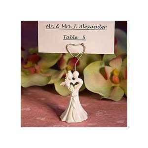   Bride and Groom Calla Lily Design Place Card Holder: Home & Kitchen