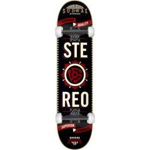  Stereo Sound Weave Complete Skateboard   7.87 Black w 