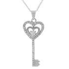 SilverBin Sterling Silver Heart Key Necklace