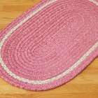   Chenille Accent Stripe Pink Kids / Juvenile Bath Rug   Size Round 11