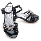 Fabulous Baby Girls Black Butterfly Dress Heel Shoe 4