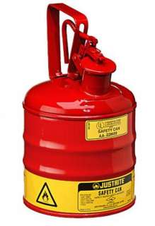 Justrite 10301 Type 1 Red Safety Gas Can   1 Gallon  