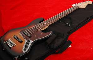   Fender ® Active Jazz Bass®, J Bass, V (Five String), Brown Sunburst