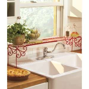  Expandable Over the Sink Shelf   Red