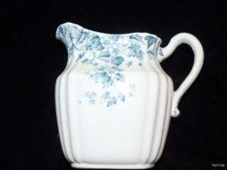 Antique Staffordshire England Tea Set ML&Co Clyde Teal Blue ca 1895 