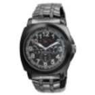   Assn Mens US8455EXL Black Dial Extra Long Gun Metal Bracelet Watch