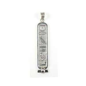    Sterling Silver Egyptian Grandma Cartouche   Solid Style Jewelry