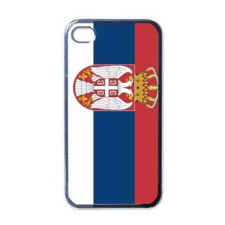 Serbia Flag Black Case for iphone 4 Serbian  