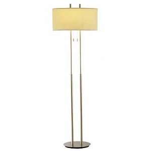  Duet Table Lamp With Ivory Drum Silk Shade Tall: Home 