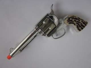 Vintage MATTEL Shootin Shell FANNER cap gun gold cylinder pistol 